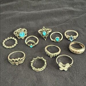 Vintage-Inspired Ring Set.  14 rings